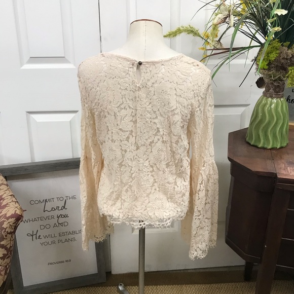 ALTAR'D STATE  Cream Lace Tunic S - Picture 2 of 4